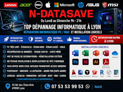 N-DATASAVE – Dépannage Informatique Express & Réparation PC/Mac (Matériel & Logiciel), Lyon
